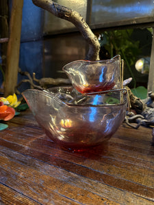 Rose Glass Chip and Dip