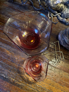 Rose Glass Chip and Dip