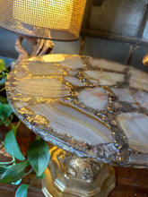 Load image into Gallery viewer, Abalone, Lucite and Gold Side Table
