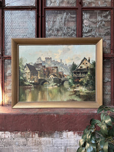 Village on the River Painting