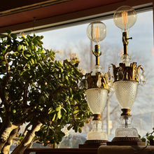 Load image into Gallery viewer, Gold Leaf Chandelier Lamp Set (2)
