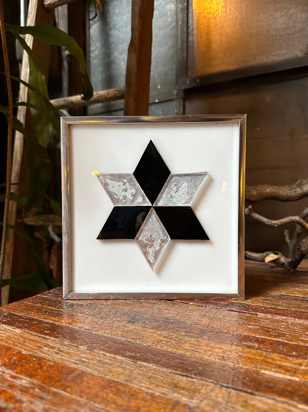 Framed Glass Star Tile