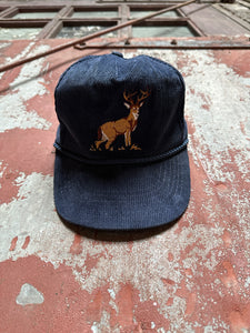 Corduroy Embroidered Buck Hat