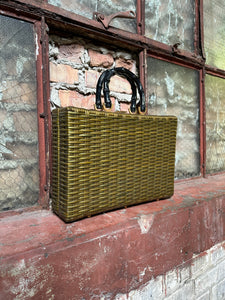 Mini Briefcase w/ Faux Bamboo Handles