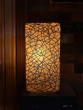 Load image into Gallery viewer, Fiberglass and Wicker Floor / Table Lamp
