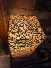 Load image into Gallery viewer, Fiberglass and Wicker Floor / Table Lamp
