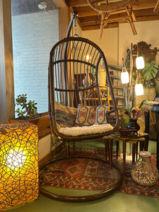 Rattan & Bamboo Hanging Egg Chair