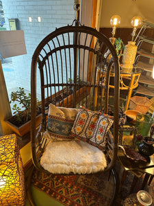 Rattan & Bamboo Hanging Egg Chair