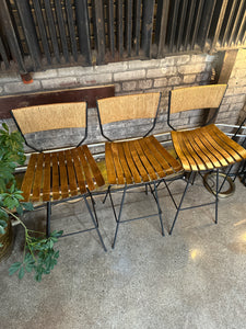 Mid-Century Arthur Umanoff Bar Stool Set (3)
