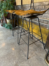 Load image into Gallery viewer, Mid-Century Arthur Umanoff Bar Stool Set (3)
