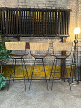 Load image into Gallery viewer, Mid-Century Arthur Umanoff Bar Stool Set (3)

