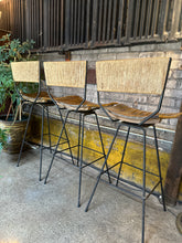 Load image into Gallery viewer, Mid-Century Arthur Umanoff Bar Stool Set (3)
