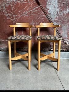 Post-Modern Counter-Height Stool Set (2)