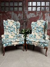 Load image into Gallery viewer, Quilted Floral Wingback Chair Set (2)

