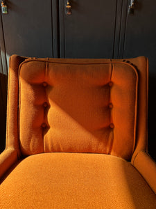 Orange Mid-Century Armchairs, Two (2) Available