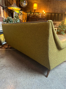 Mid-Century Army Green Sofa