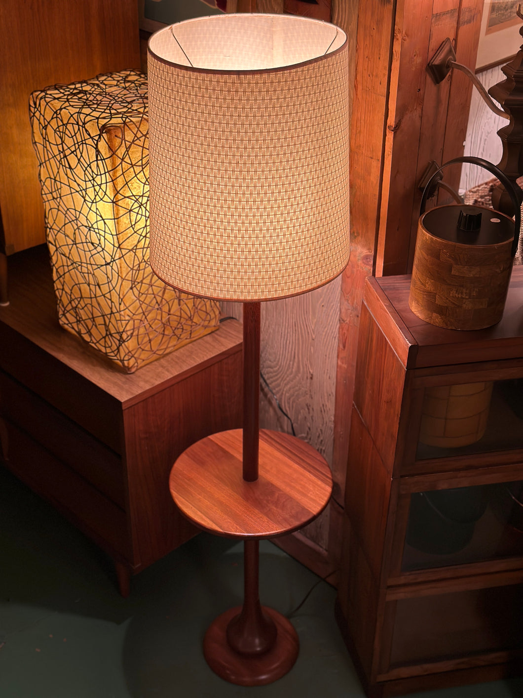 Teak Table Lamp