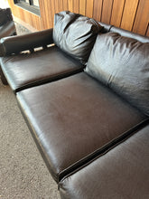 Load image into Gallery viewer, Black Vinyl Couch + Armchair Set (2)

