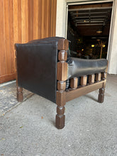 Load image into Gallery viewer, Black Vinyl Couch + Armchair Set (2)
