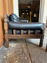 Load image into Gallery viewer, Black Vinyl Couch + Armchair Set (2)
