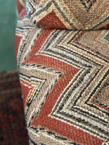 Chevron Loveseat on Casters