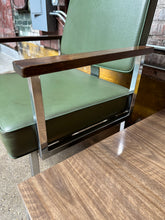 Load image into Gallery viewer, Green Vinyl and Chrome Chair Set (2)
