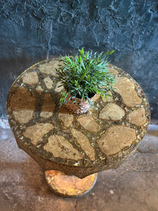 Light-Up Hollywood Regency Abalone Side Table