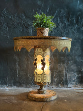 Load image into Gallery viewer, Light-Up Hollywood Regency Abalone Side Table
