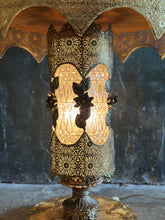 Load image into Gallery viewer, Light-Up Hollywood Regency Abalone Side Table
