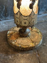 Load image into Gallery viewer, Light-Up Hollywood Regency Abalone Side Table

