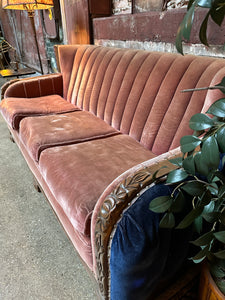 Antique Two-Tone Mohair Sofa