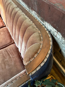 Antique Two-Tone Mohair Sofa