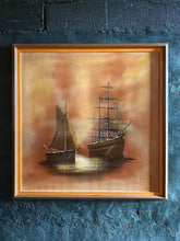 Load image into Gallery viewer, Mid-Century Ships Painting
