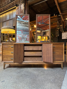 Mid-Century High/Lowboy Dresser Set (2)