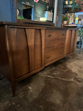 Load image into Gallery viewer, Mid-Century Lowboy Dresser w/ Mirror
