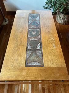 Mid-Century Drop-leaf + Tile Dining Table