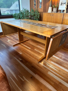 Mid-Century Drop-leaf + Tile Dining Table