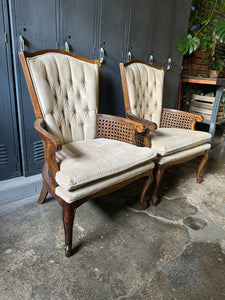 Ivory Tufted Chair Set (2)