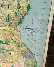 Load image into Gallery viewer, Mounted Old Milwaukee Roller Map
