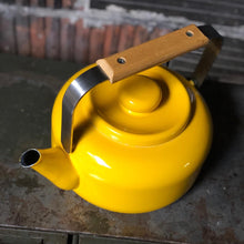 Load image into Gallery viewer, Yellow Enamel Tea Kettle
