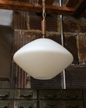 Load image into Gallery viewer, Mid-Century Hand-Blown Hardwired Pendant Light

