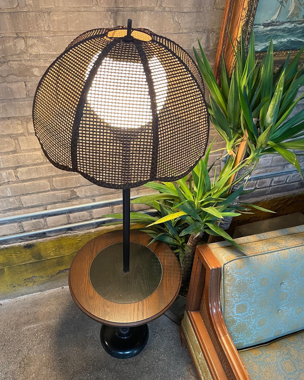 Caned Shade Table Lamp