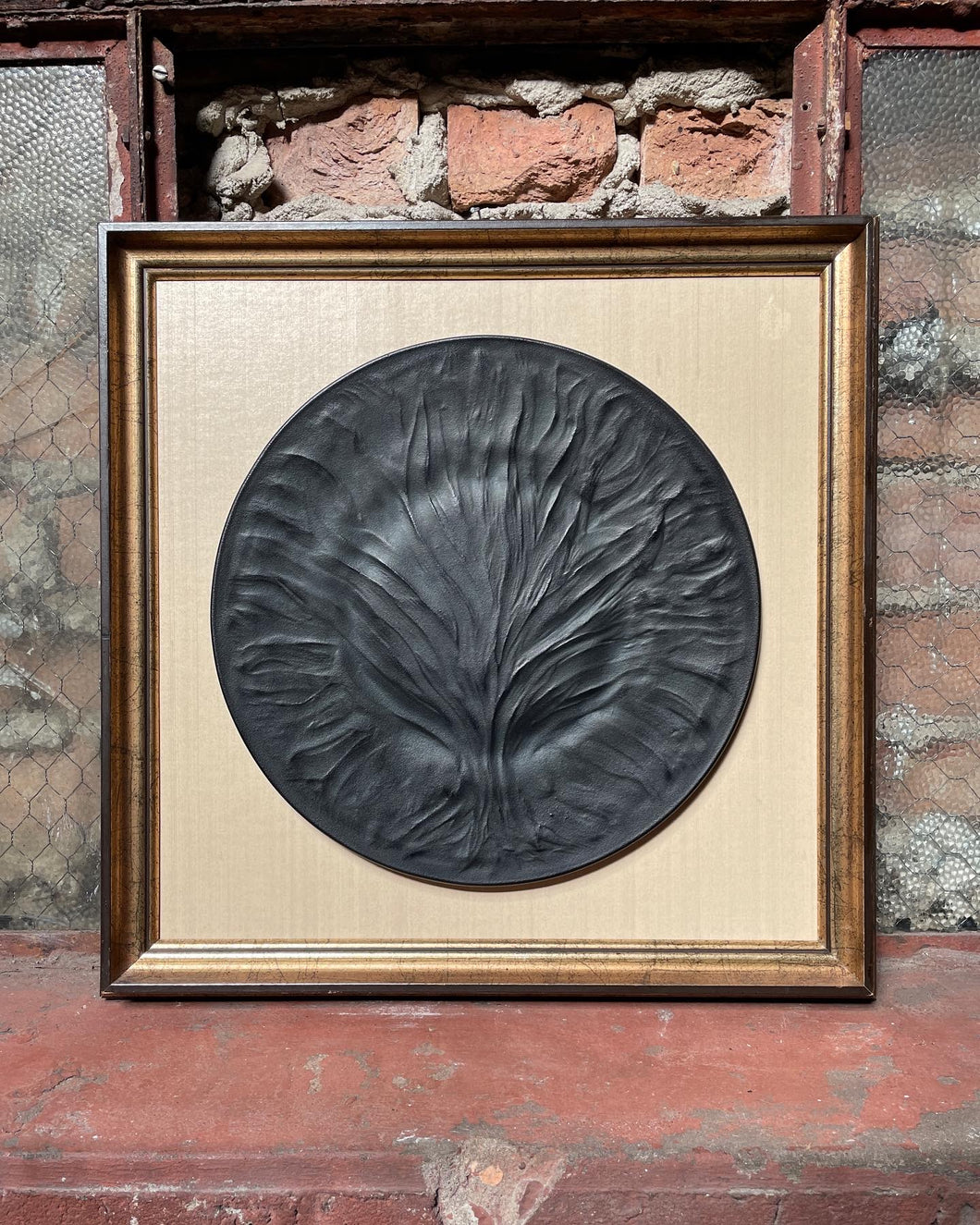Frame and Matted Ceramic Tree of Life Plate