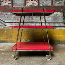 Load image into Gallery viewer, Lipstick Red and Gold Bar Cart
