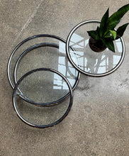 Load image into Gallery viewer, Three-Tier Swivel Chrome Coffee Table
