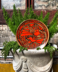 Decorative Painted-Clay Plate