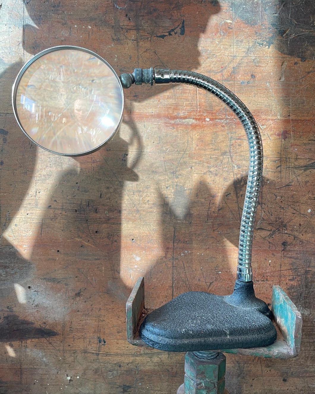 Antique Flex-Arm Magnifying Glass