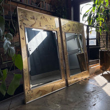 Load image into Gallery viewer, Chinoiserie Reverse-Painted Gold Leaf Mirrors by La Barge, LEFT
