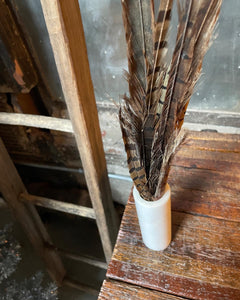 Quartz Vase and Feather Set (2)