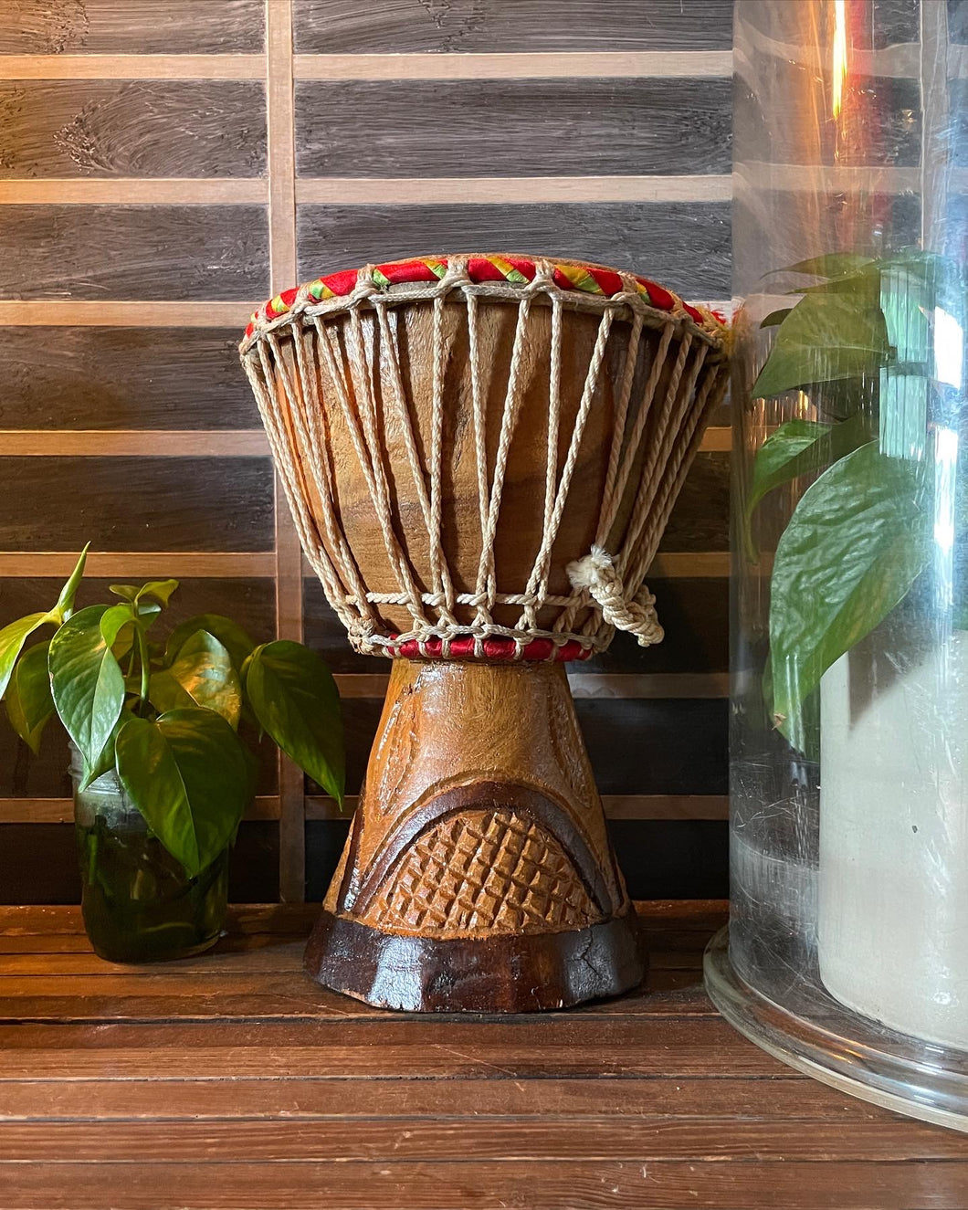 Carved Djembe Drum